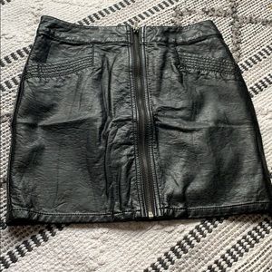 Faux Leather Skirt